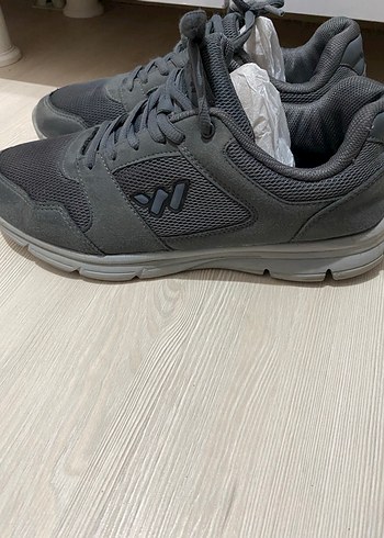 Gri Erkek Spor Ayakkabı Velcro Detaylı - Görsel 3