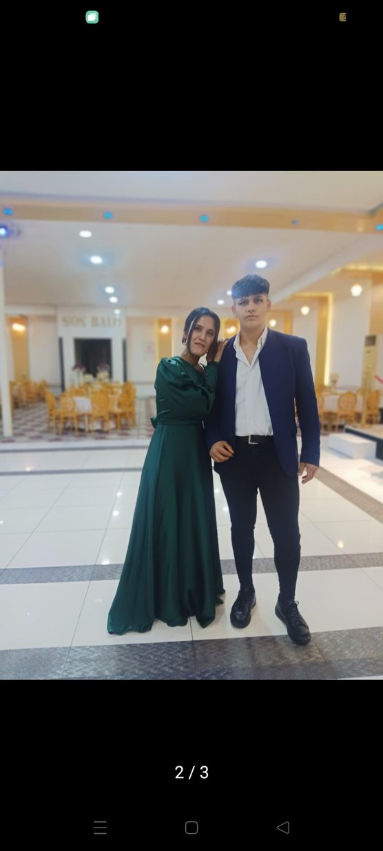 Kemer Detaylı Straplez Uzun Yeşil Abiye - Görsel 2