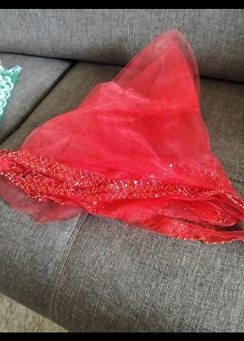 Kızlar için Kırmızı Boncuklu Gotik Eldiven - Görsel 5