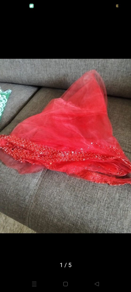 Kızlar için Kırmızı Boncuklu Gotik Eldiven - Görsel 5