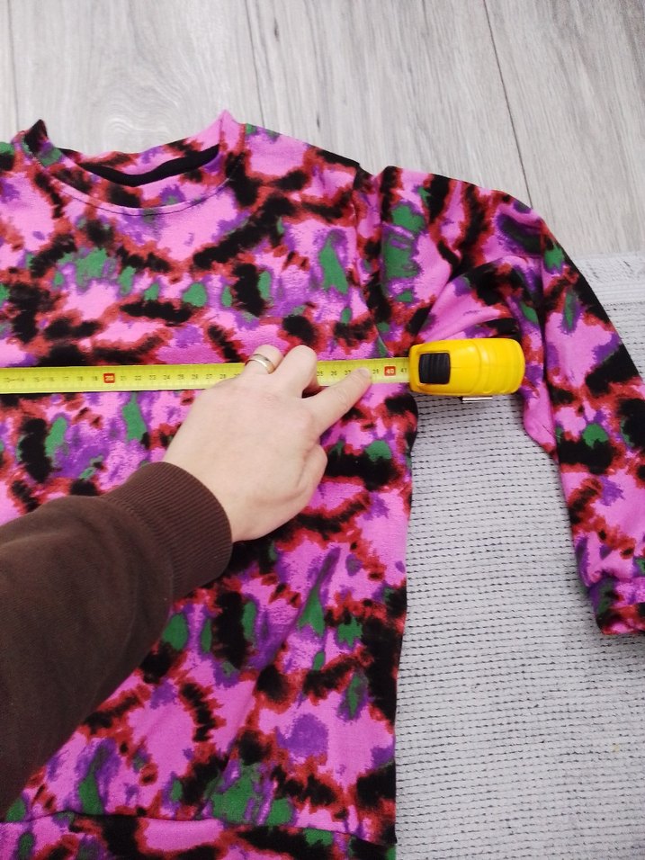 Renkli Batik Desenli Kadın Sweatshirt - Görsel 3