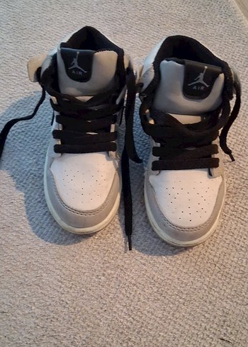 Beyaz Gri Çocuk Spor Ayakkabı Velcro - Görsel 4