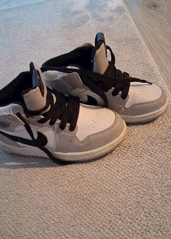 Beyaz Gri Çocuk Spor Ayakkabı Velcro - Görsel 3