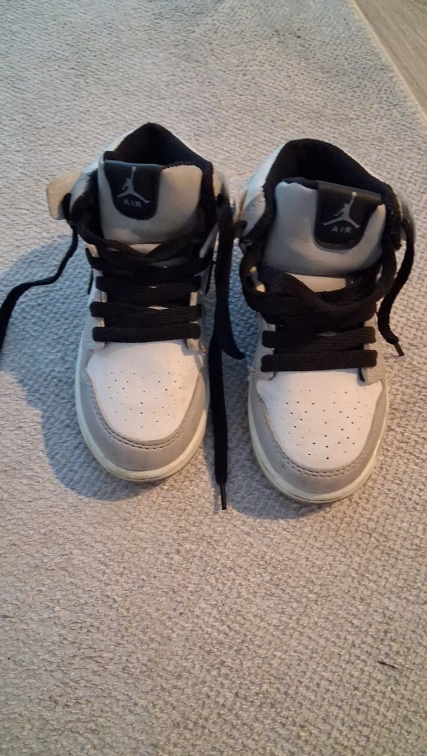 Beyaz Gri Çocuk Spor Ayakkabı Velcro - Görsel 4