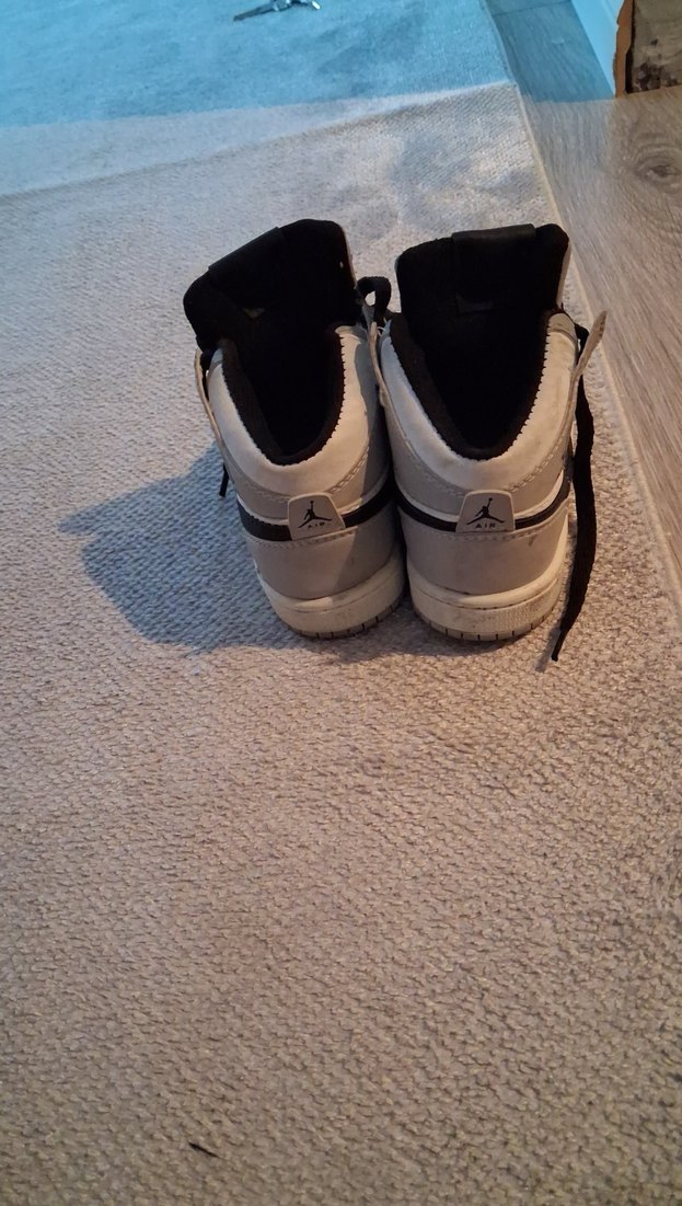 Beyaz Gri Çocuk Spor Ayakkabı Velcro - Görsel 2