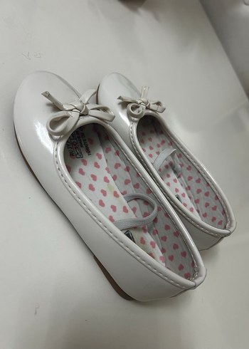 Kız Çocuk Beyaz Fiyonklu Babet - Görsel 2