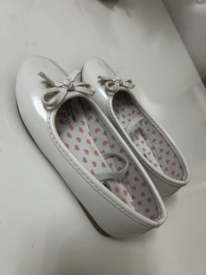 Kız Çocuk Beyaz Fiyonklu Babet - Görsel 2