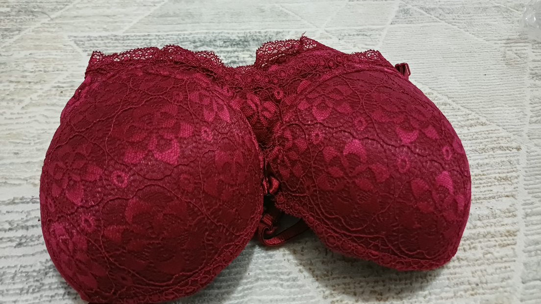 Bordo Bohem Dantel Detaylı Sütyen - Görsel 2