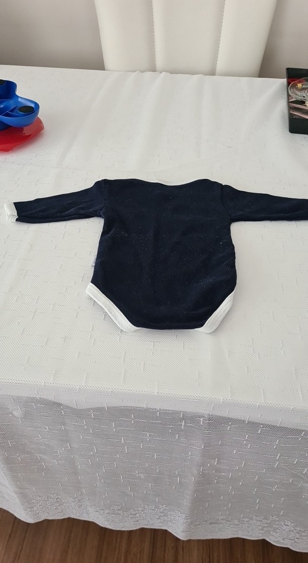 Uzun Kollu lacivert Bebek Body - Görsel 4