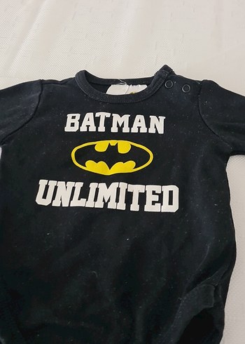Batman Baskılı Siyah Uzun Kollu Bebek Body - Görsel 2