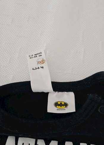 Batman Baskılı Siyah Uzun Kollu Bebek Body - Görsel 3