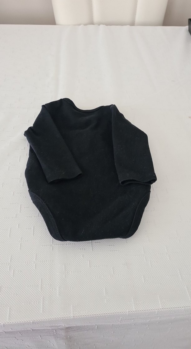 Batman Baskılı Siyah Uzun Kollu Bebek Body - Görsel 5