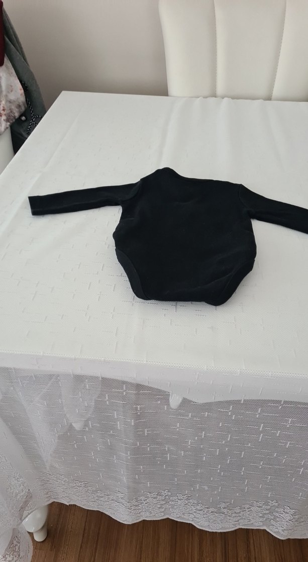 Batman Baskılı Siyah Uzun Kollu Bebek Body - Görsel 4