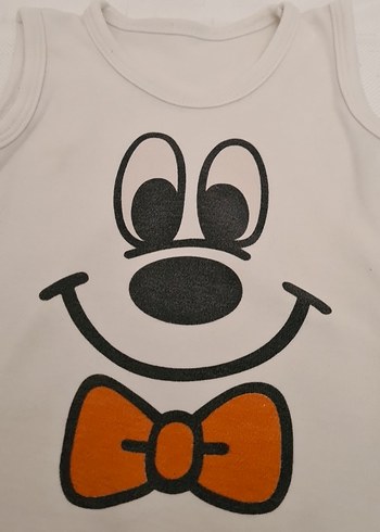 Beyaz Kolsuz Bebek Body Fiyonklu - Görsel 2