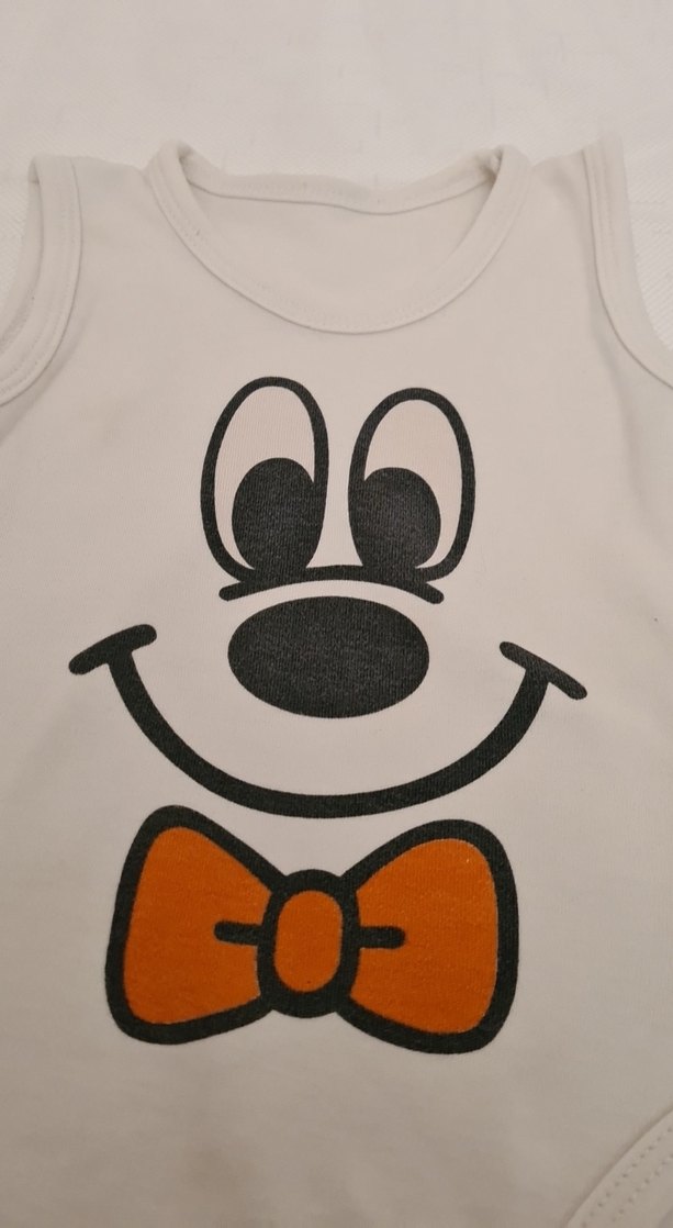 Beyaz Kolsuz Bebek Body Fiyonklu - Görsel 2