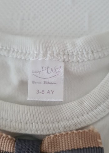 Fiyonklu Beyaz Kolsuz Bebek Body - Görsel 4