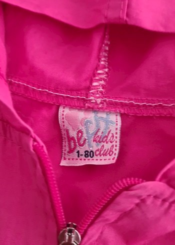 Kapüşonlu Fermuarlı Pembe Kız Yeleği - Görsel 3