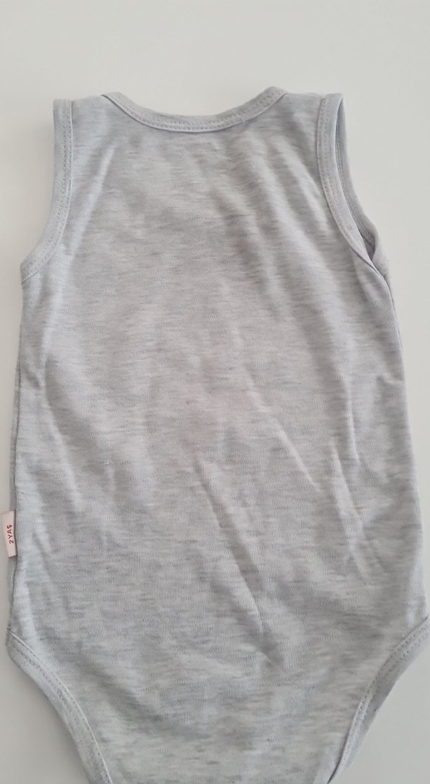 Gri Baskılı Erkek Bebek Atlet Body - Görsel 4