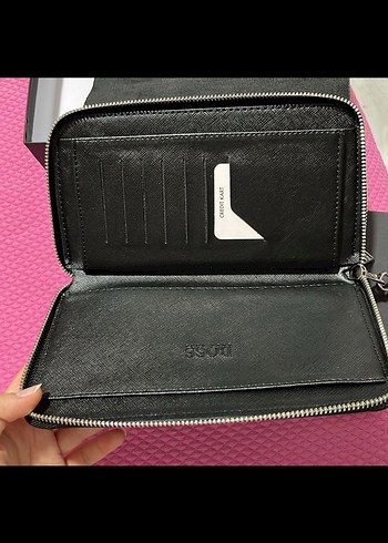 Hugo Boss Siyah Deri Erkek Clutch Cüzdan - Görsel 5