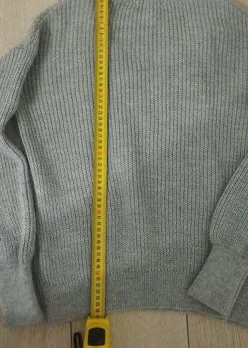 mavi renktir, V Yaka Örgü Kadın Kazak - Görsel 4