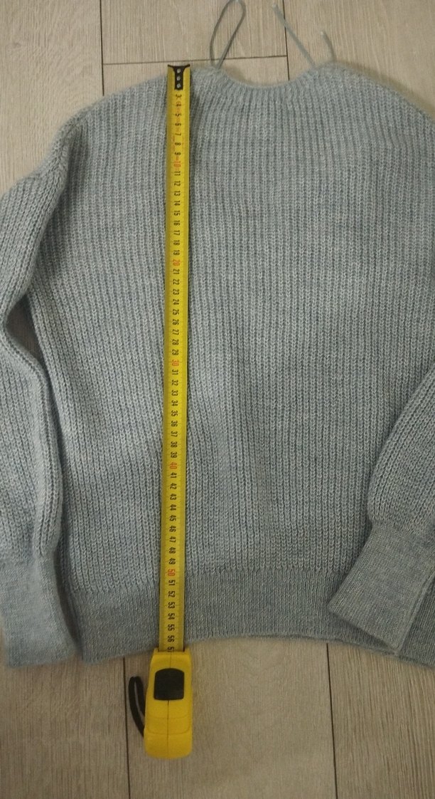 mavi renktir, V Yaka Örgü Kadın Kazak - Görsel 4