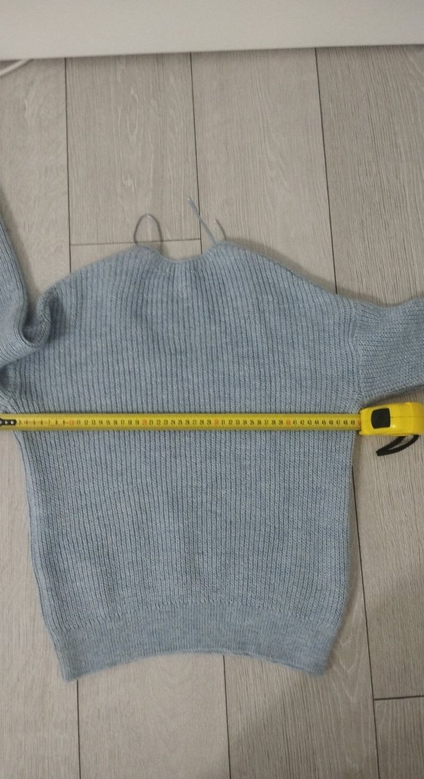 mavi renktir, V Yaka Örgü Kadın Kazak - Görsel 5