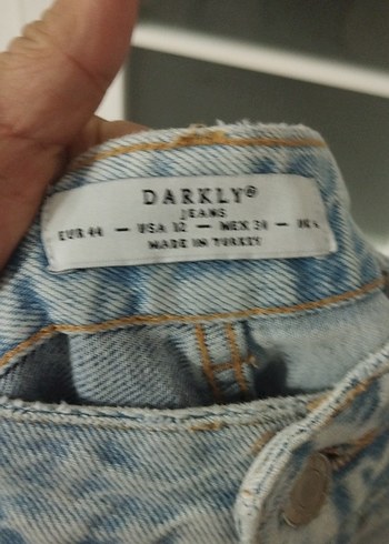 Kadın Mavi Loose Fit Midi Kot Pantolon - Görsel 5