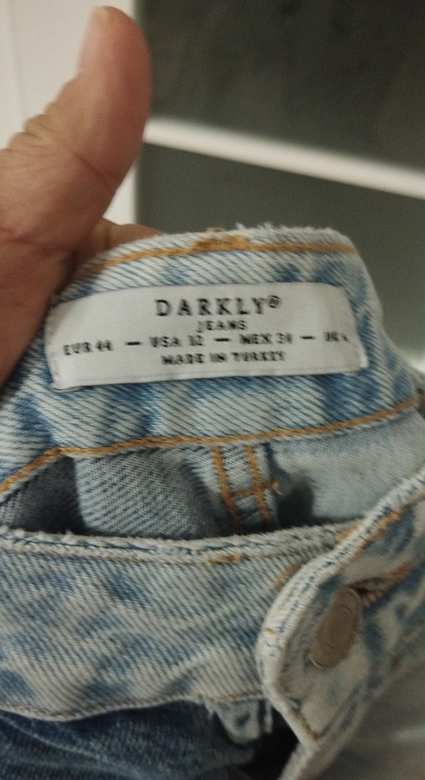 Kadın Mavi Loose Fit Midi Kot Pantolon - Görsel 5