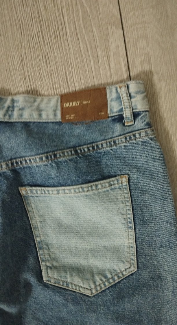 Kadın Mavi Loose Fit Midi Kot Pantolon - Görsel 3