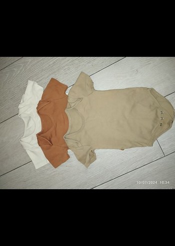 Kısa Kollu Bebek Çıtçıtlı Body Seti 0-6 ay - Görsel 3