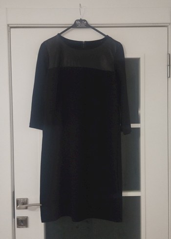 Siyah Midi Kadın Ofis Elbisesi - Görsel 3