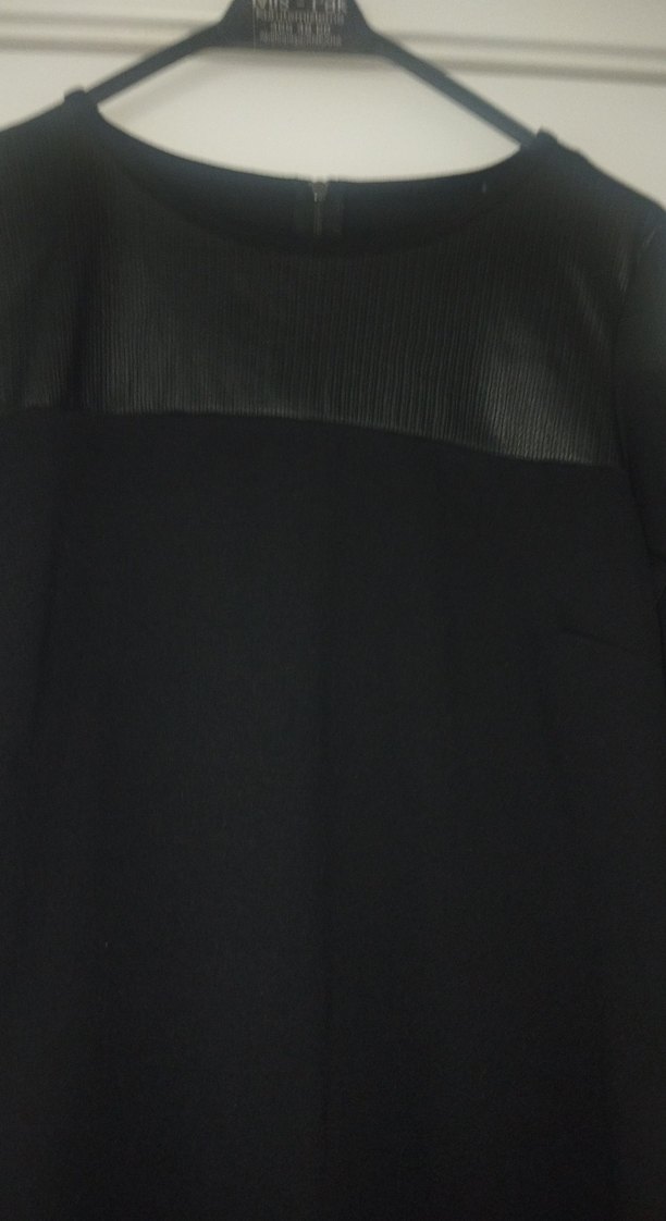 Siyah Midi Kadın Ofis Elbisesi - Görsel 4