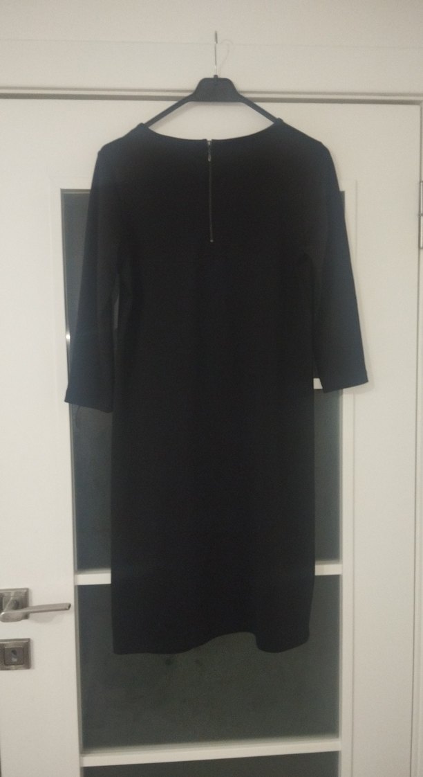 Siyah Midi Kadın Ofis Elbisesi - Görsel 5