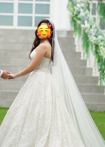 Straplez A kesim Gelinlik - Görsel 3