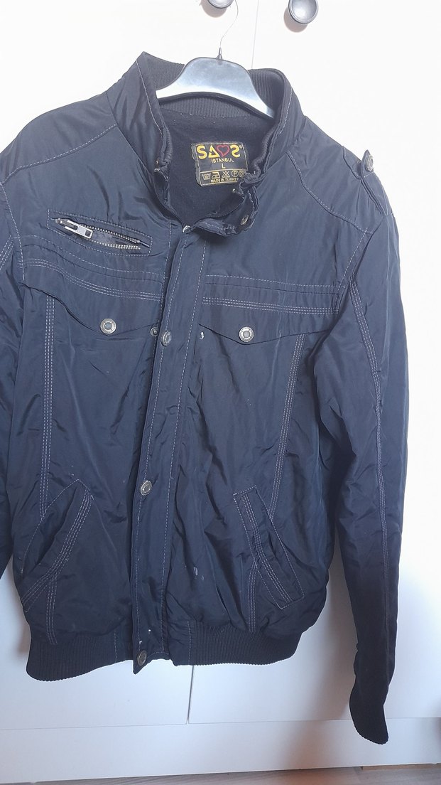 Düğmeli Mavi Denim Erkek Ceket - Görsel 3