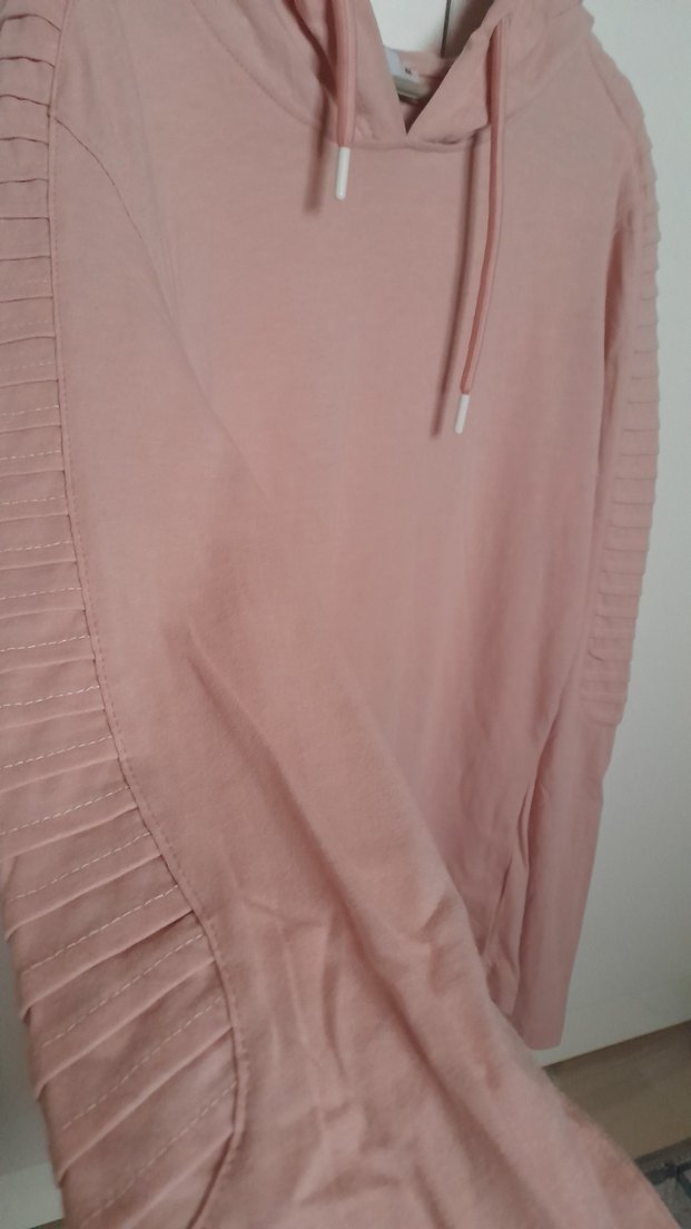 Piliseli Kol Detaylı Pembe Kadın Sweatshirt - Görsel 2