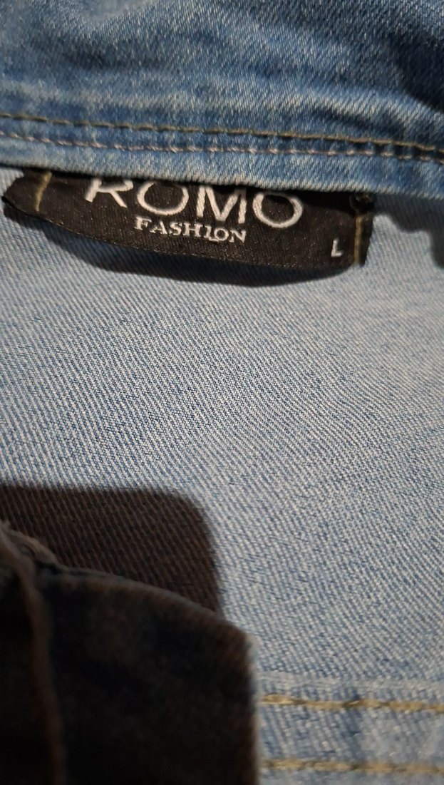 Düğmeli Mavi Kadın Kot Ceket - Görsel 2