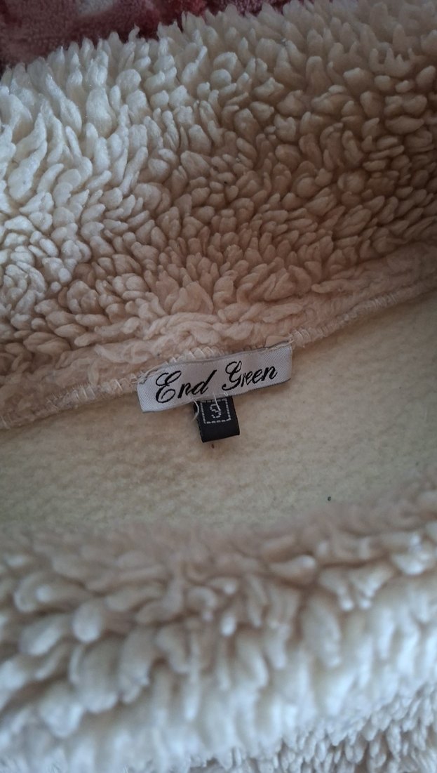 Kürklü Nakışlı Beyaz Kedi desenli tunik - Görsel 3