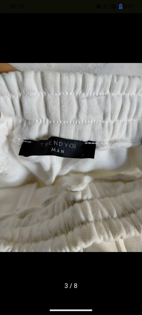 Beyaz Pastel Renkli eşofman altı. - Görsel 3