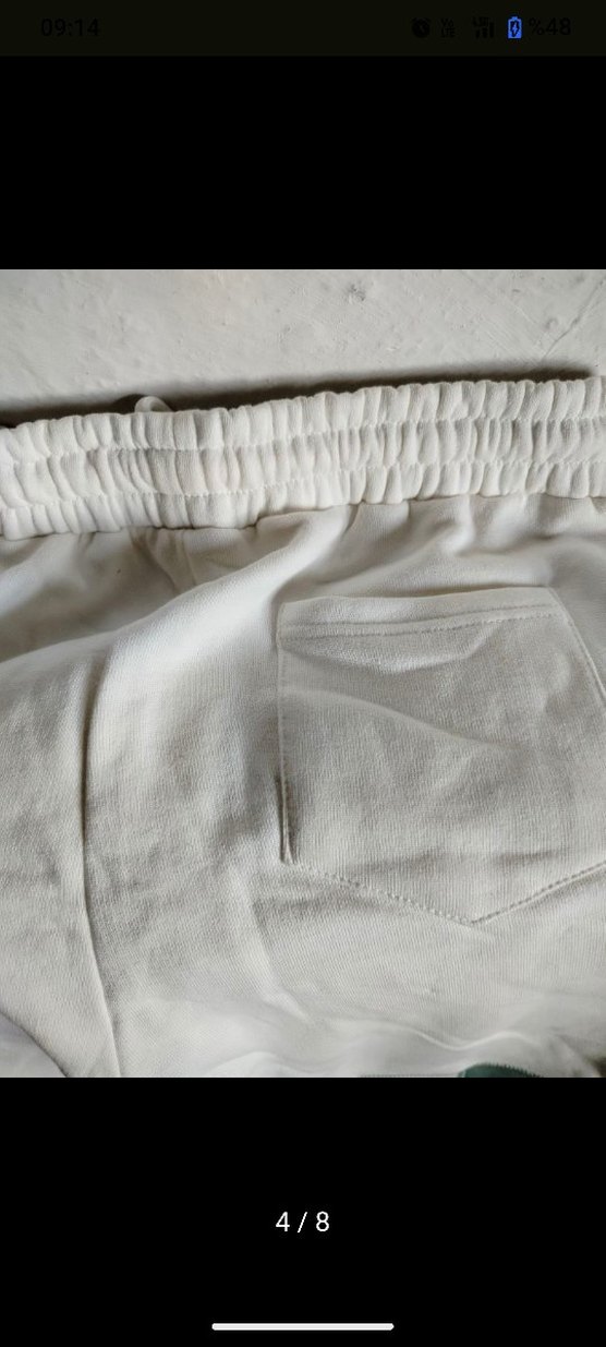 Beyaz Pastel Renkli eşofman altı. - Görsel 4