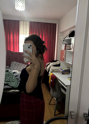 Lacivert Straplez Fırfırlı üst - Görsel 2