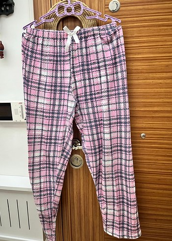 2li Renkli Bağlama Desenli Sarı Kadın Pijama Altı - Görsel 2