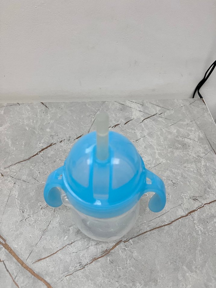 Mavi Bebek Bardağı Pipetli - Görsel 2