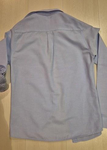 Bayan Mavi Uzun Kollu Keten Gömlek - Görsel 4