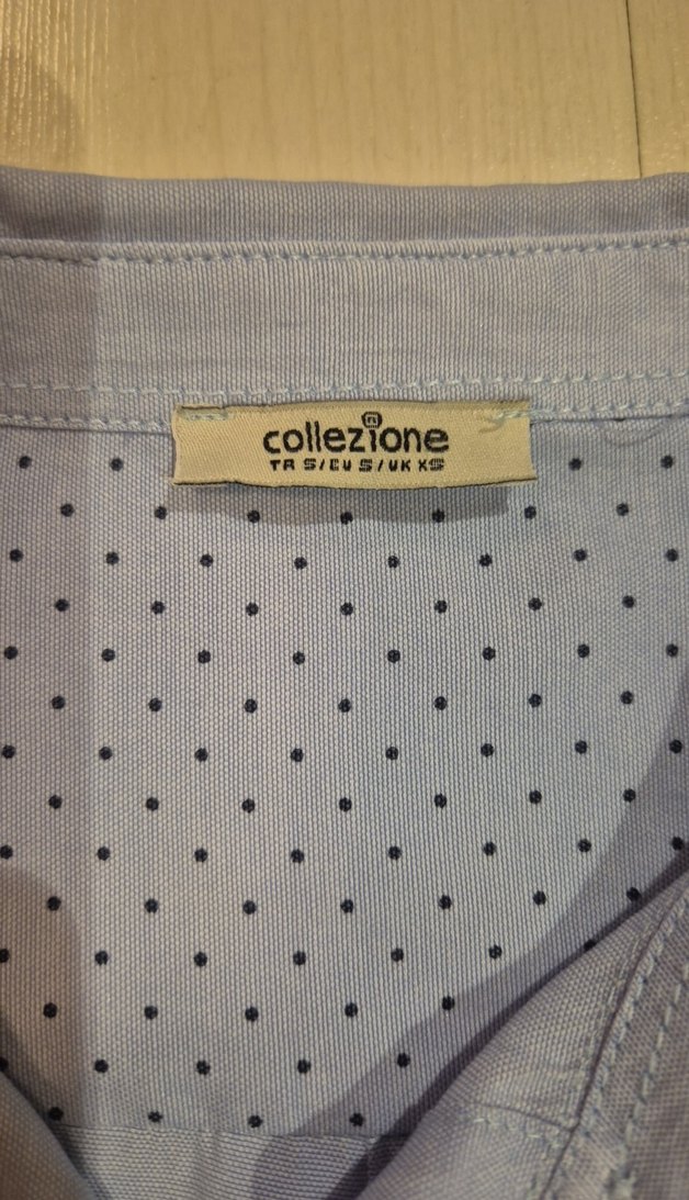 Bayan Mavi Uzun Kollu Keten Gömlek - Görsel 2