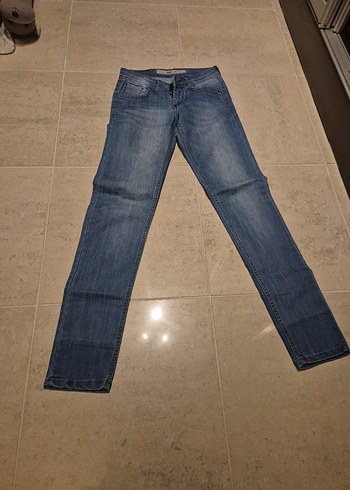 Diğer Mavi Yikamali Dar Kesim Denim Jean