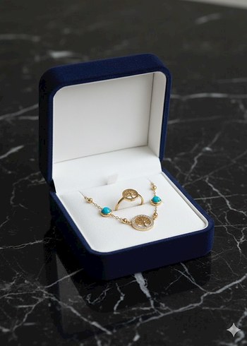 Turkuaz Boncuklu Bohem Kadın El Zinciri - Görsel 2