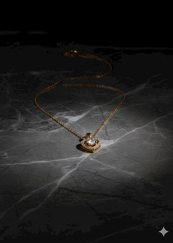 Kalp Pırlanta Kolye - Görsel 3