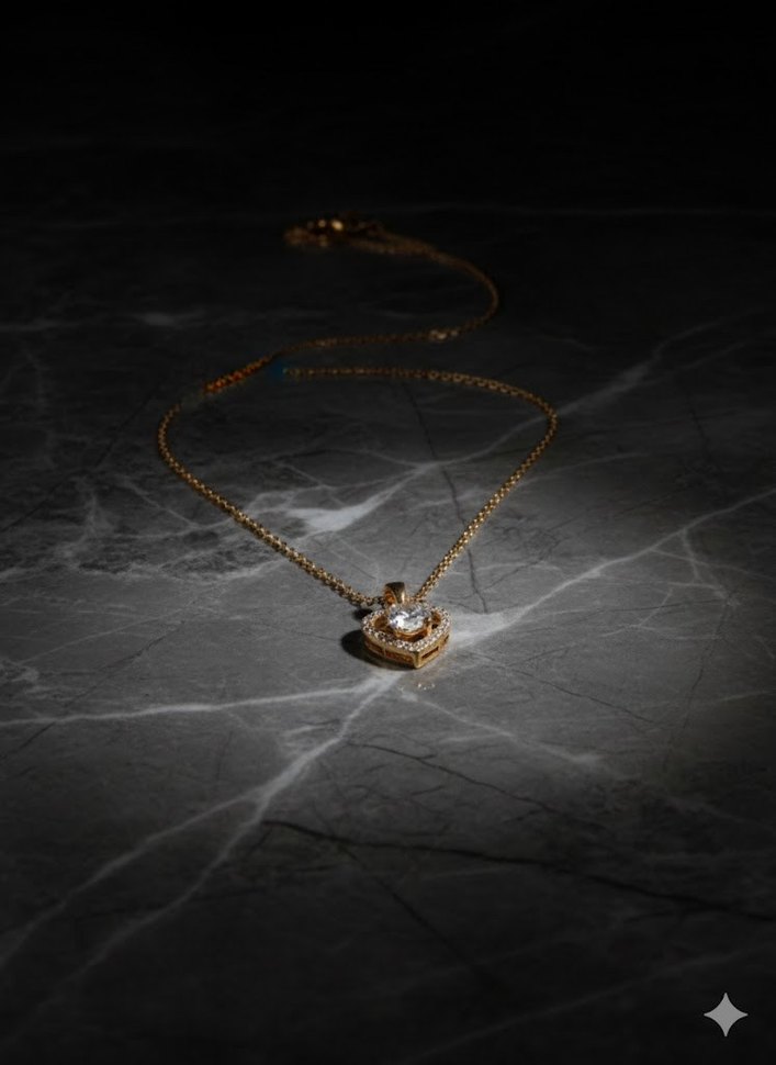 Kalp Pırlanta Kolye - Görsel 3