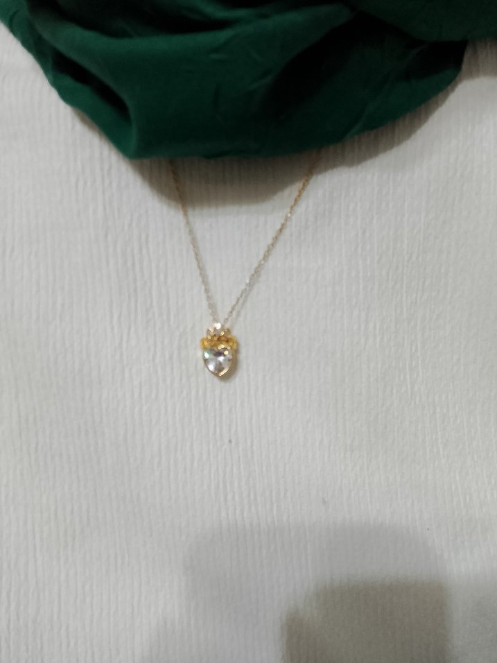 Altın Renk Zincir Detaylı Midi Kolye - Görsel 2